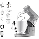 Kenwood Titanium Chef Baker XL KVL85.424SI Küchenmaschine mit integrierter Waage, inkl. 4-teiligem Patisserie-Set, 7 L und 5L Rührschüssel, stufenloser Geschwindigkeitsregler, 1200 W, Silber
